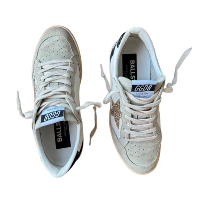 Golden Goose Ballstar Sneakers (White Black) (Womens)