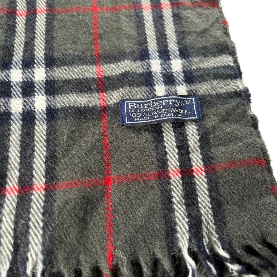 Burberry Scarf (Dark Grey) (Vintage)