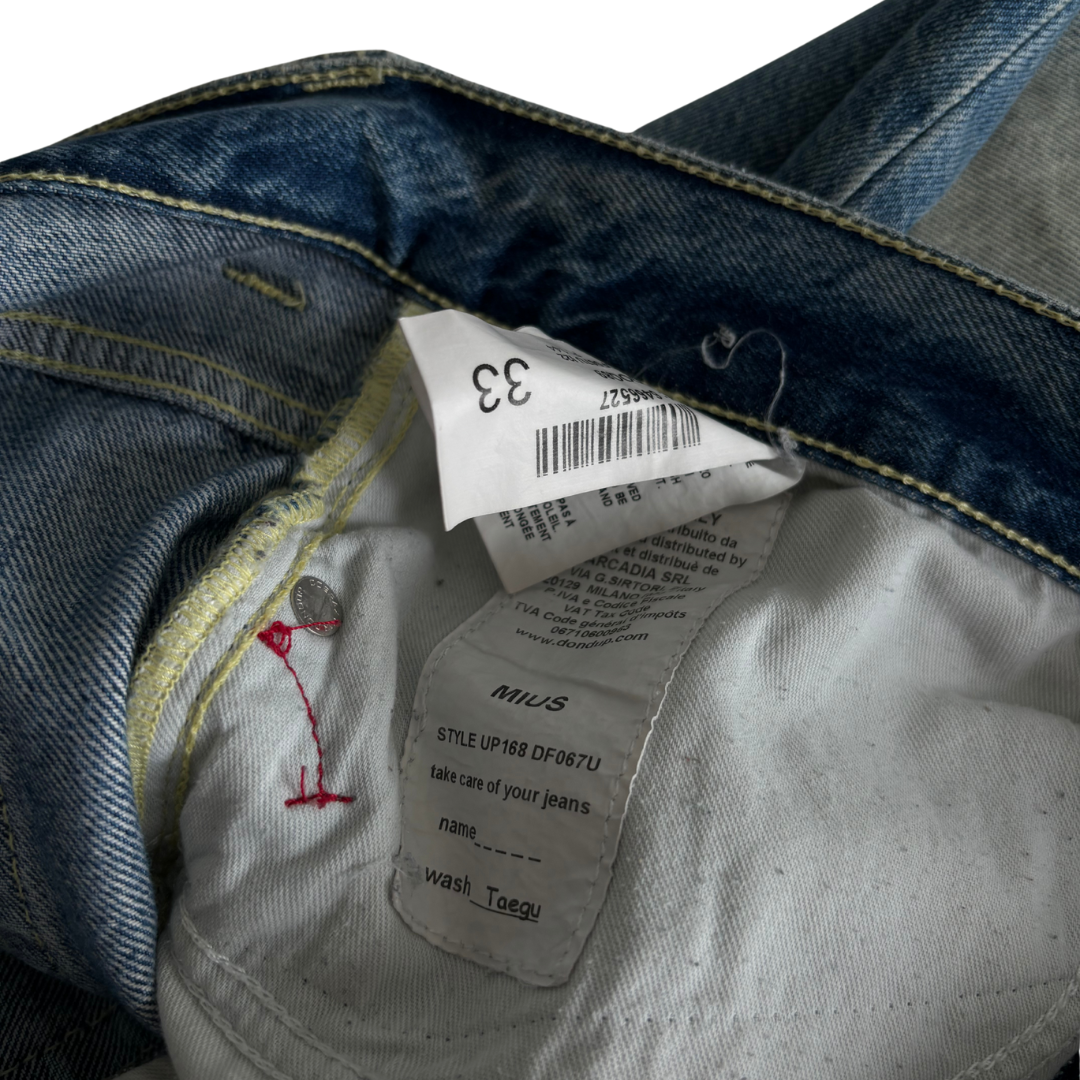 Dondup Mius Distressed Slim Fit Jeans (Blue)
