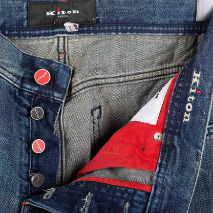Kiton Napoli Slim Fit Jeans (Blue) (New)