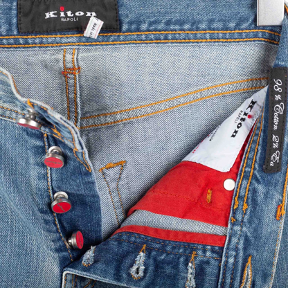 Kiton Napoli Slim Fit Jeans (Blue) (New)