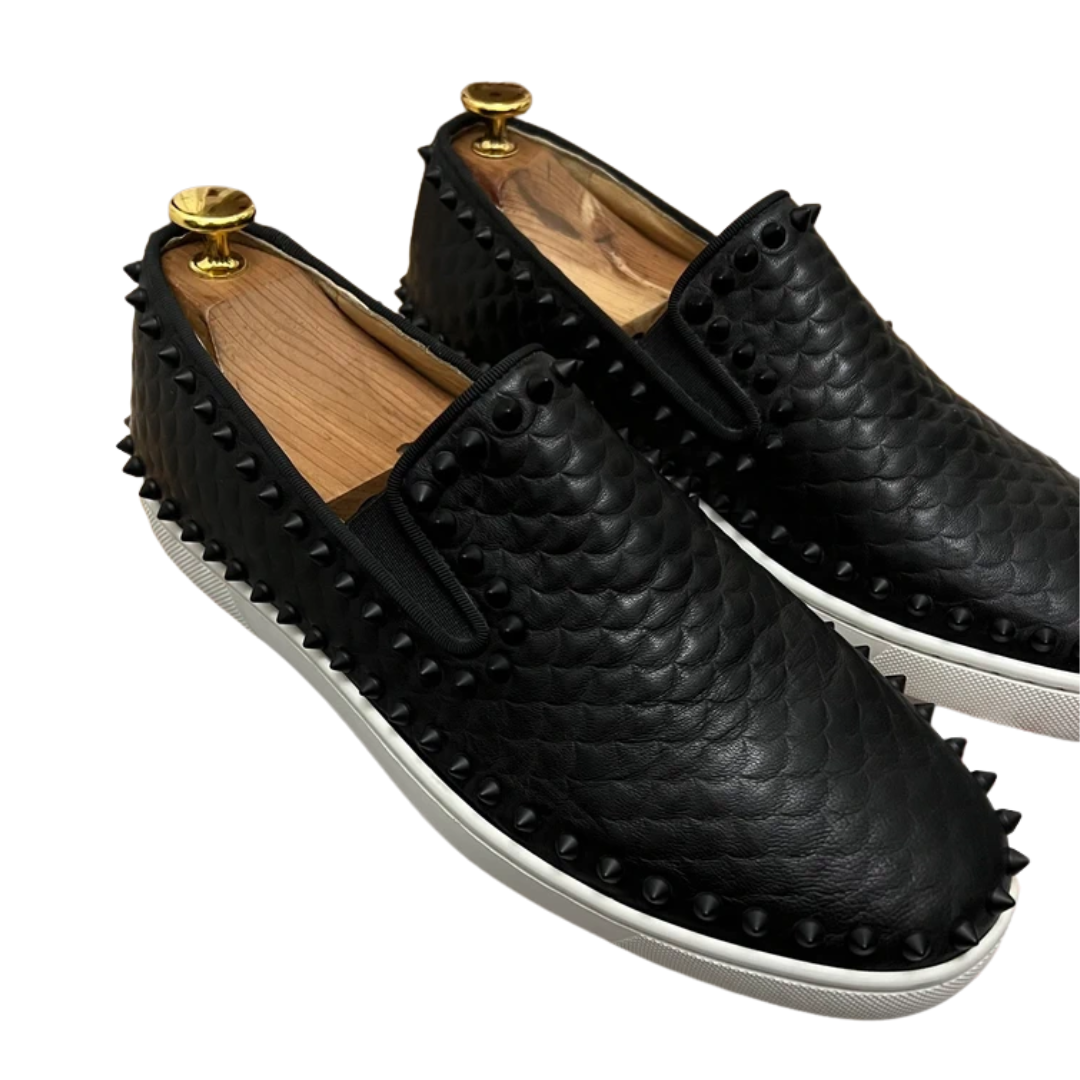 Christian Louboutin Louis Spike Loafer Sneakers (Black)