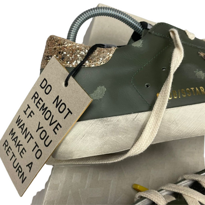 Golden Goose Superstar Sneakers (Dark Green) (New) (Womens)