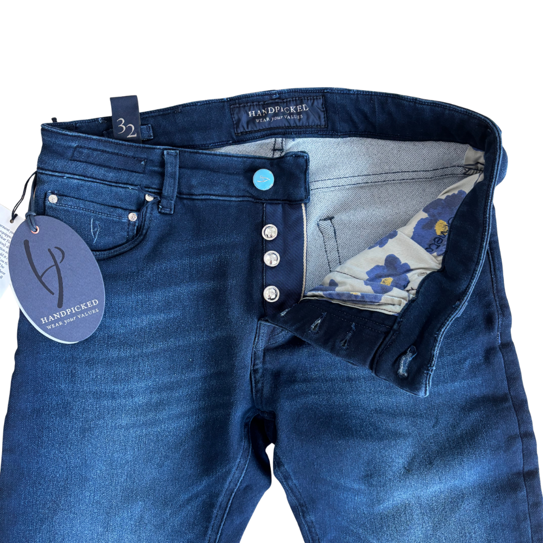Handpicked Orvieto Slim Fit Jeans (Navy) (New)