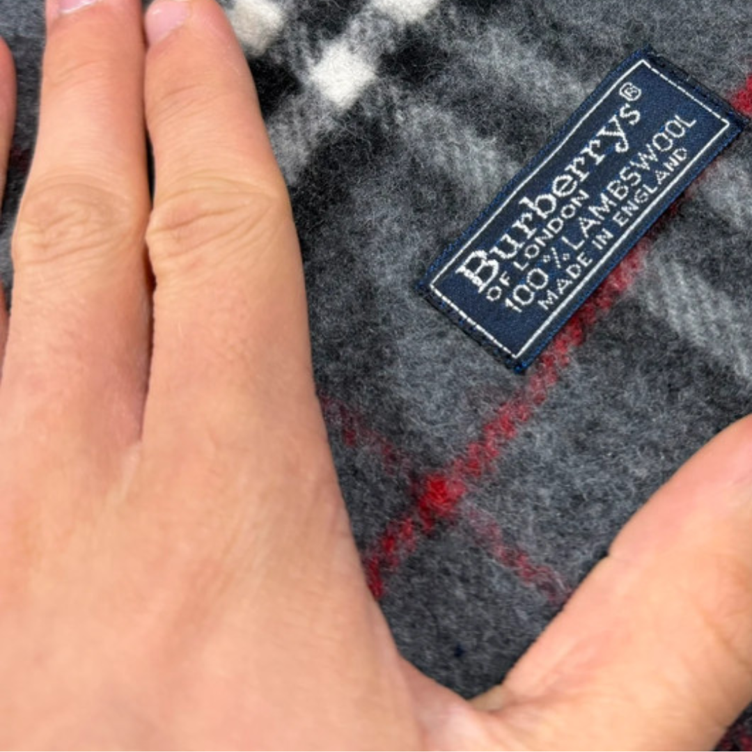 Burberry Scarf (Dark Grey) (Vintage)