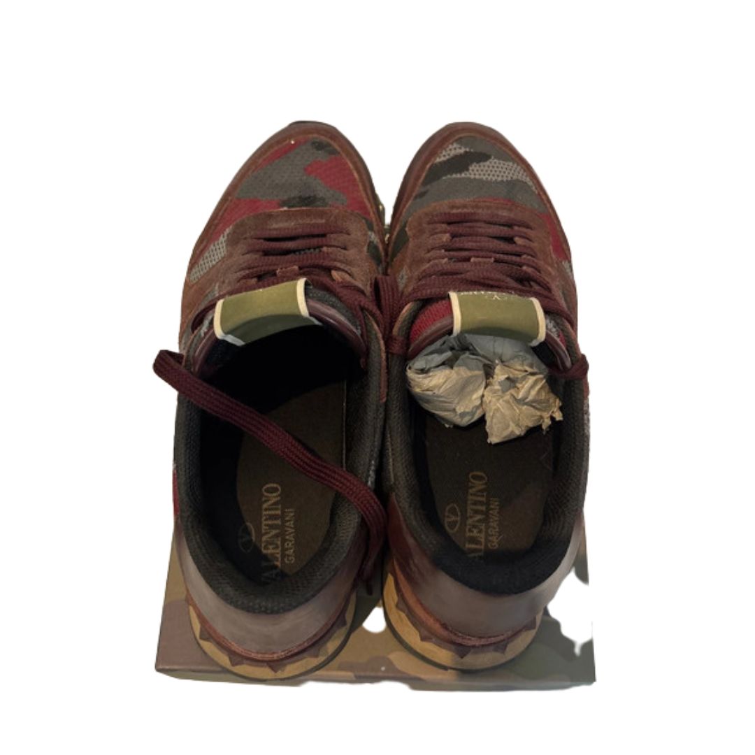 Valentino Garavani Rockrunner Sneakers (Burgundy)