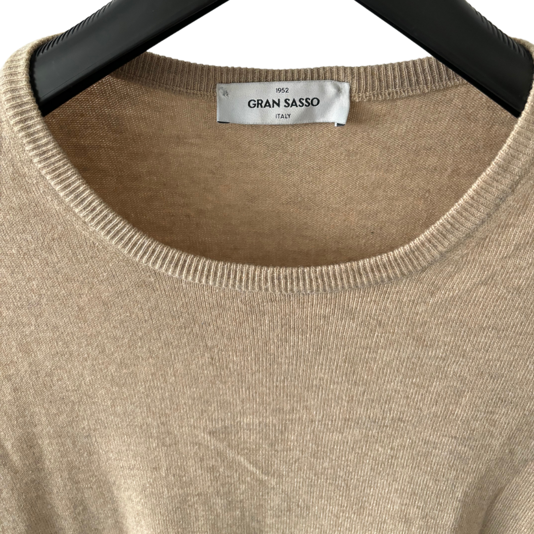 Gran Sasso Cashmere Blend Sweater (Beige)