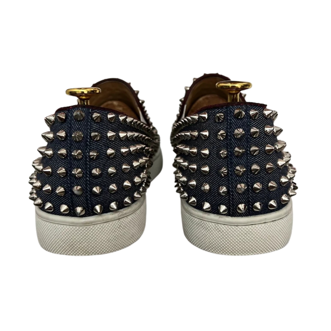 Christian Louboutin Louis Spike Loafer Sneakers (Navy Denim)