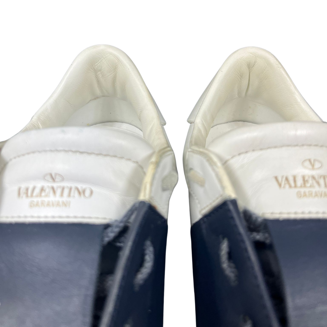 Valentino Garavani Open Sneakers (White Navy)