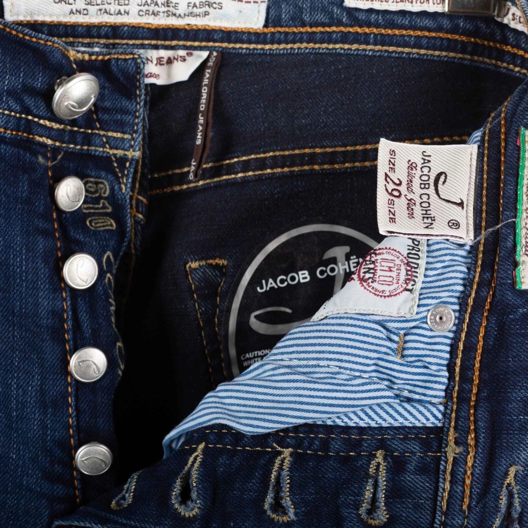 Jacob Cohën 610 Straight Fit Jeans (Navy) (New)
