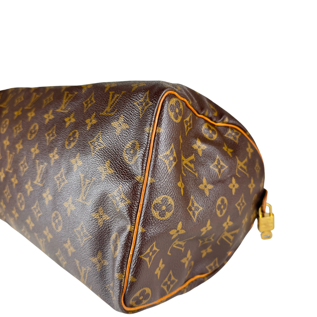 Louis Vuitton Speedy 35 Monogram Handbag (Brown) (Vintage)