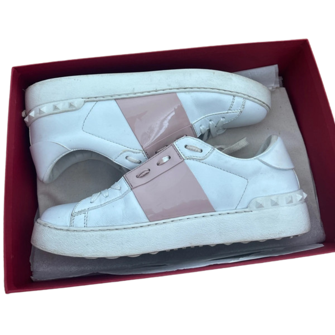 Valentino Garavani Open Sneakers (Patent Pink) (Womens)