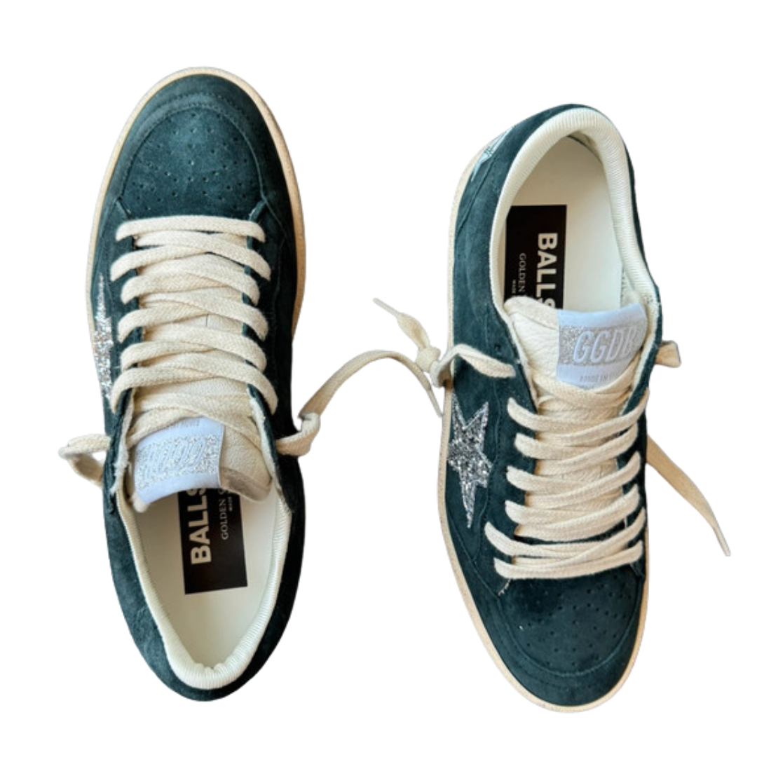Golden Goose Ballstar Sneakers (Dark Green) (New) (Womens)