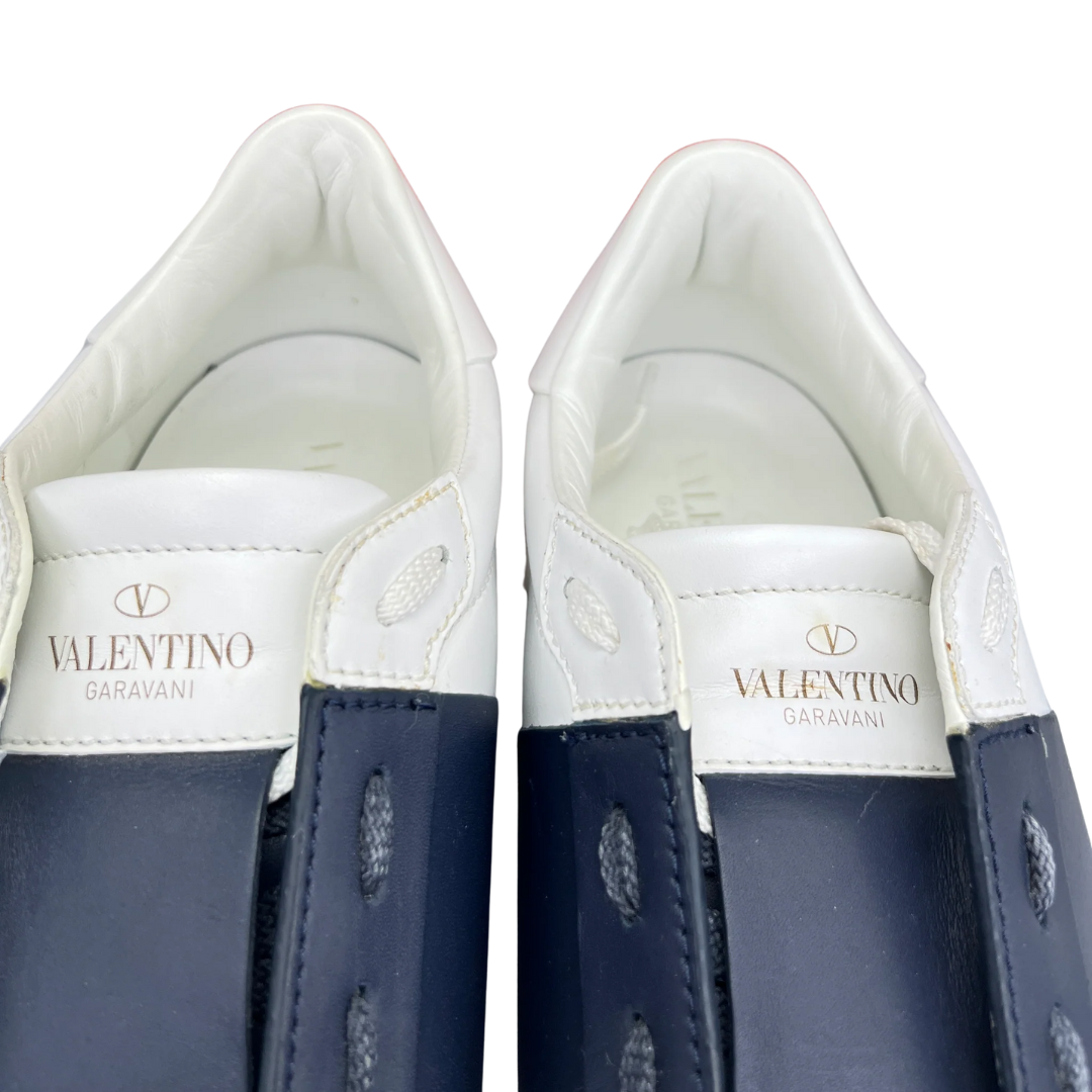 Valentino Garavani Open Sneakers (White Navy)