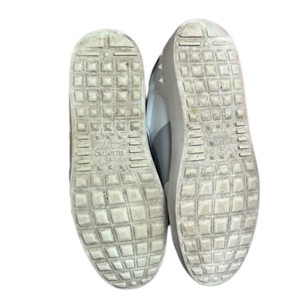 Valentino Garavani Open Sneakers (Patent Grey) (Womens)