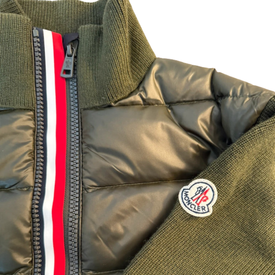 Moncler Maglione Tricot Cardigan Jacket (Dark Green)