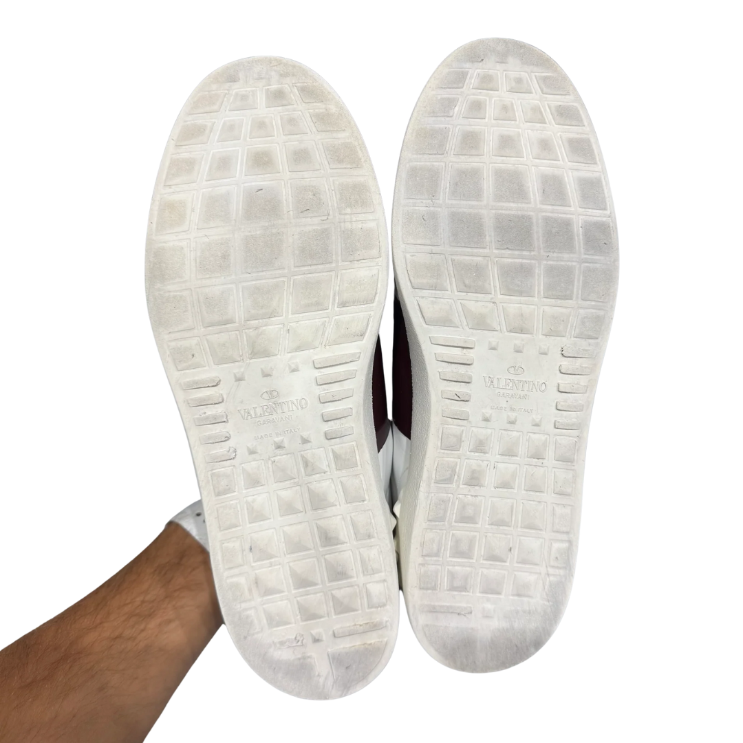 Valentino Garavani Open Sneakers (Patent Burgundy)