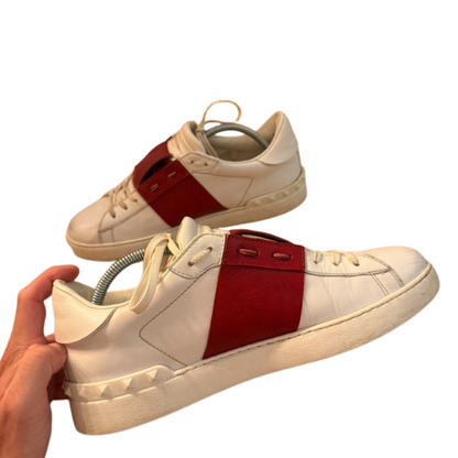 Valentino Garavani Open Sneakers (White Red)