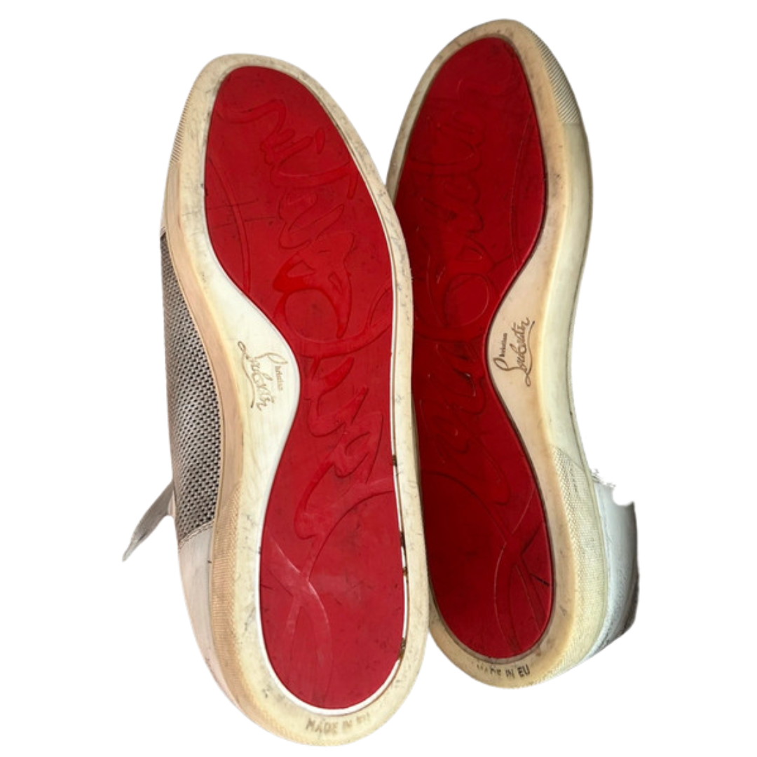 Christian Louboutin Louis Junior Spike Sneakers (White)