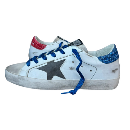 Golden Goose Superstar Sneakers (White Red)