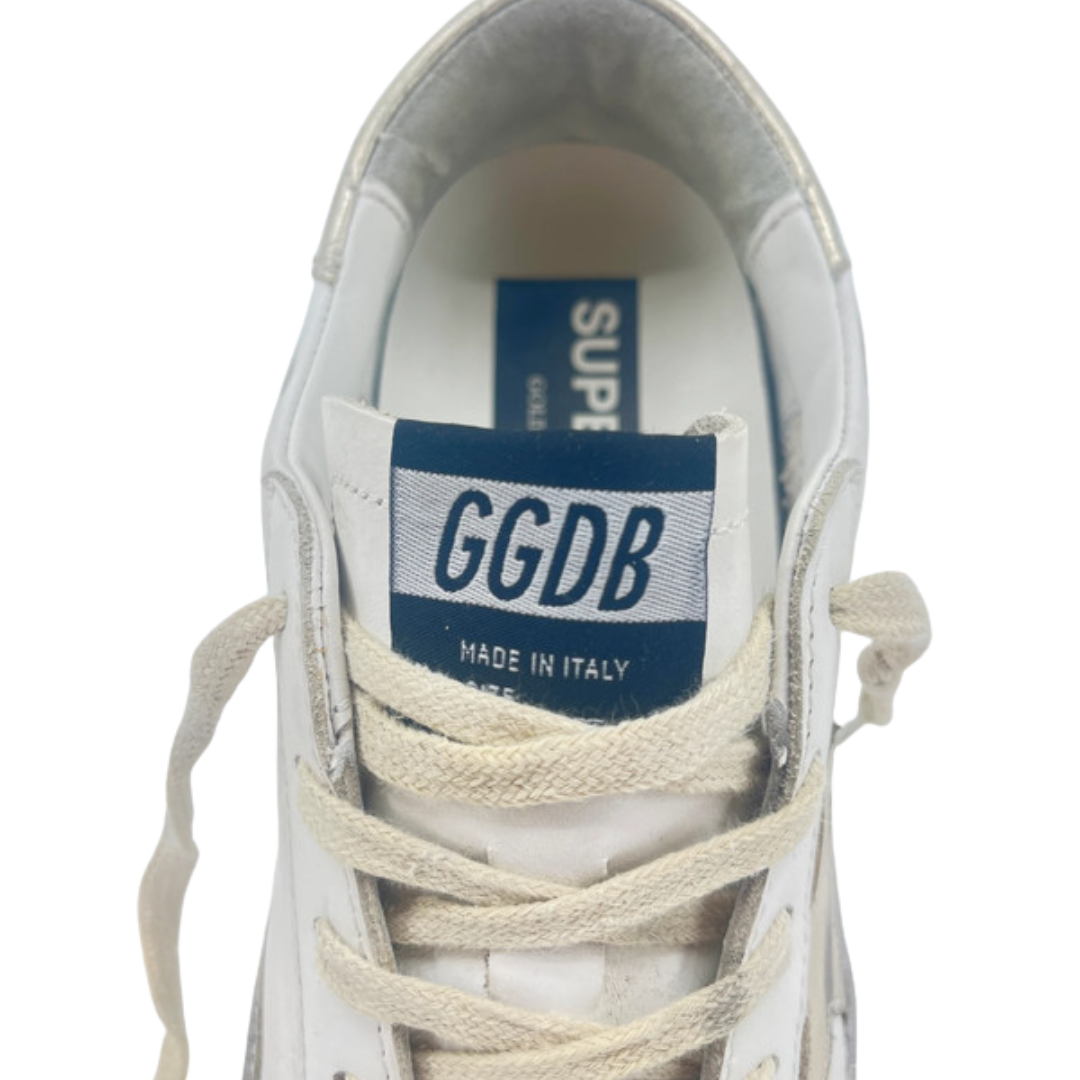 Golden Goose Superstar Sneakers (White Gold) Womens)