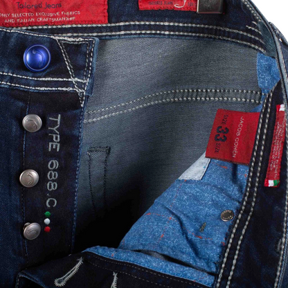 Jacob Cohën 688 Slim Fit Jeans (Navy) (New)
