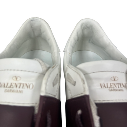 Valentino Garavani Open Sneakers (White Burgundy)