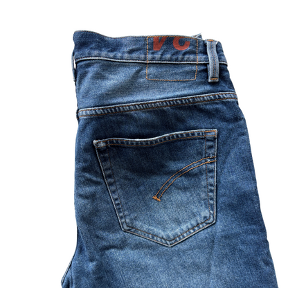 Dondup Brighton Distressed Carrot Fit Jeans (Navy)