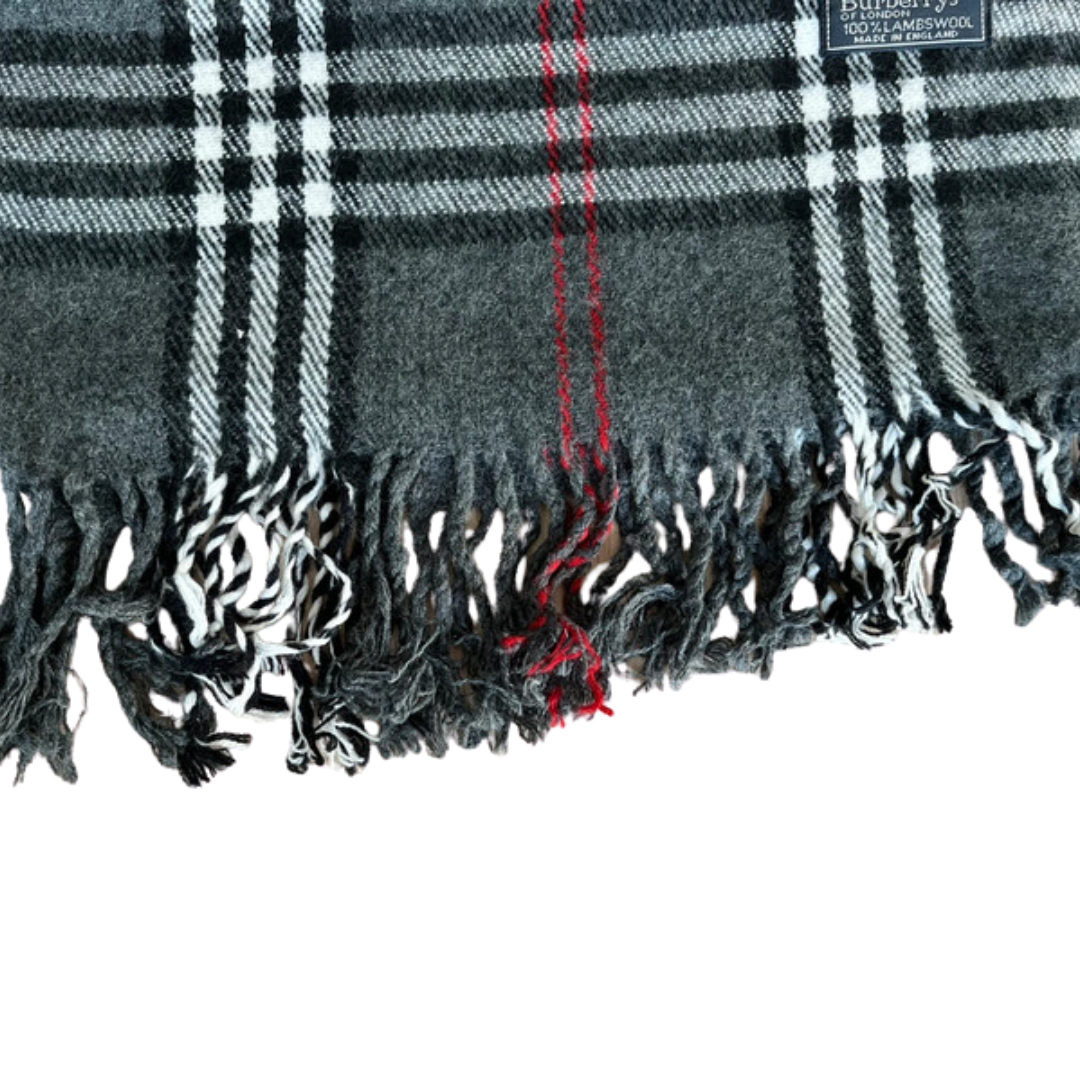 Burberry Scarf (Dark Grey) (Vintage)
