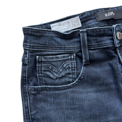 Replay Anbass Slim Fit Jeans (Navy)