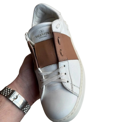 Valentino Garavani Open Sneakers (White Beige) (Womens)