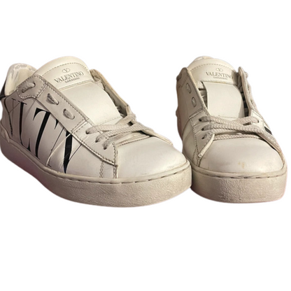 Valentino Garavani Open VLTN Sneakers (White Black) (Womens)