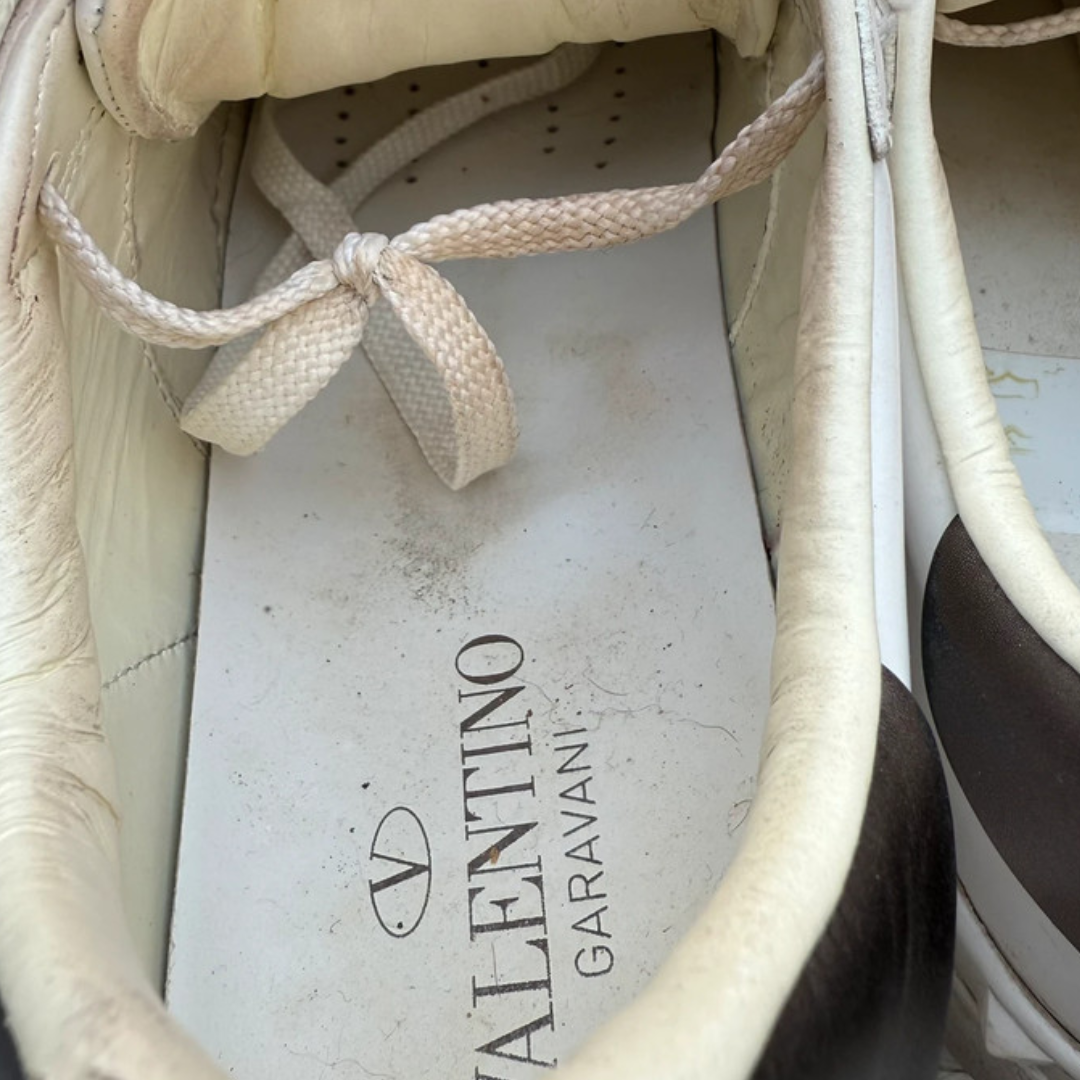 Valentino Garavani Open VLTN Sneakers (White Black) (Womens)