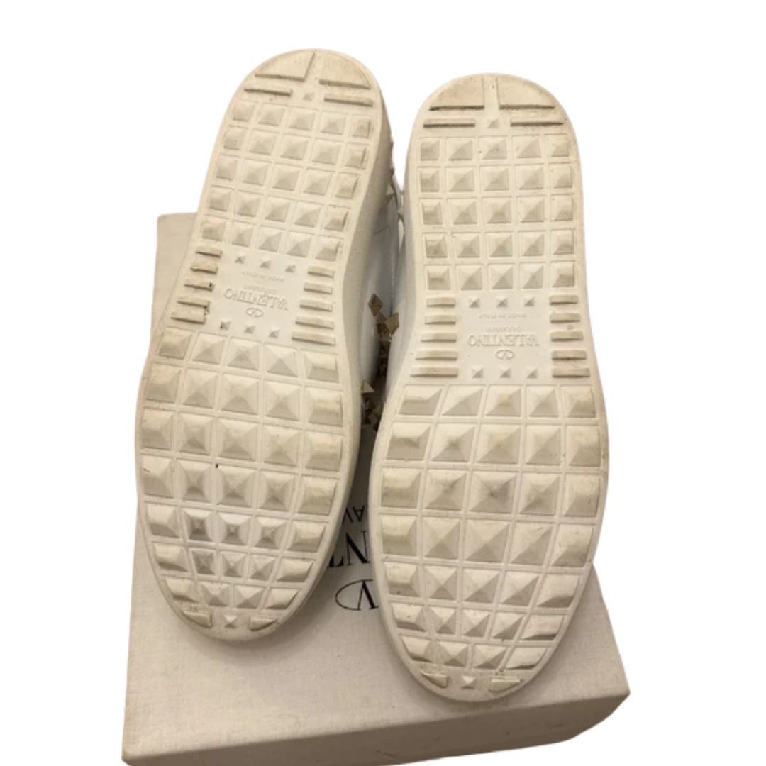 Valentino Garavani Open Rockstud Sneakers (White) (Womens)