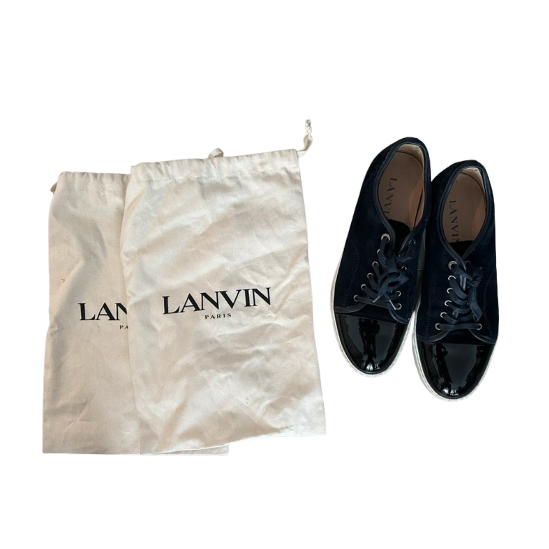 Lanvin Cap Toe Sneakers (Navy)
