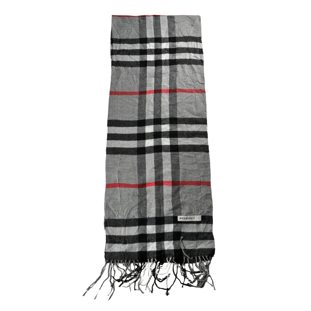 Burberry Scarf (Grey) (Vintage)