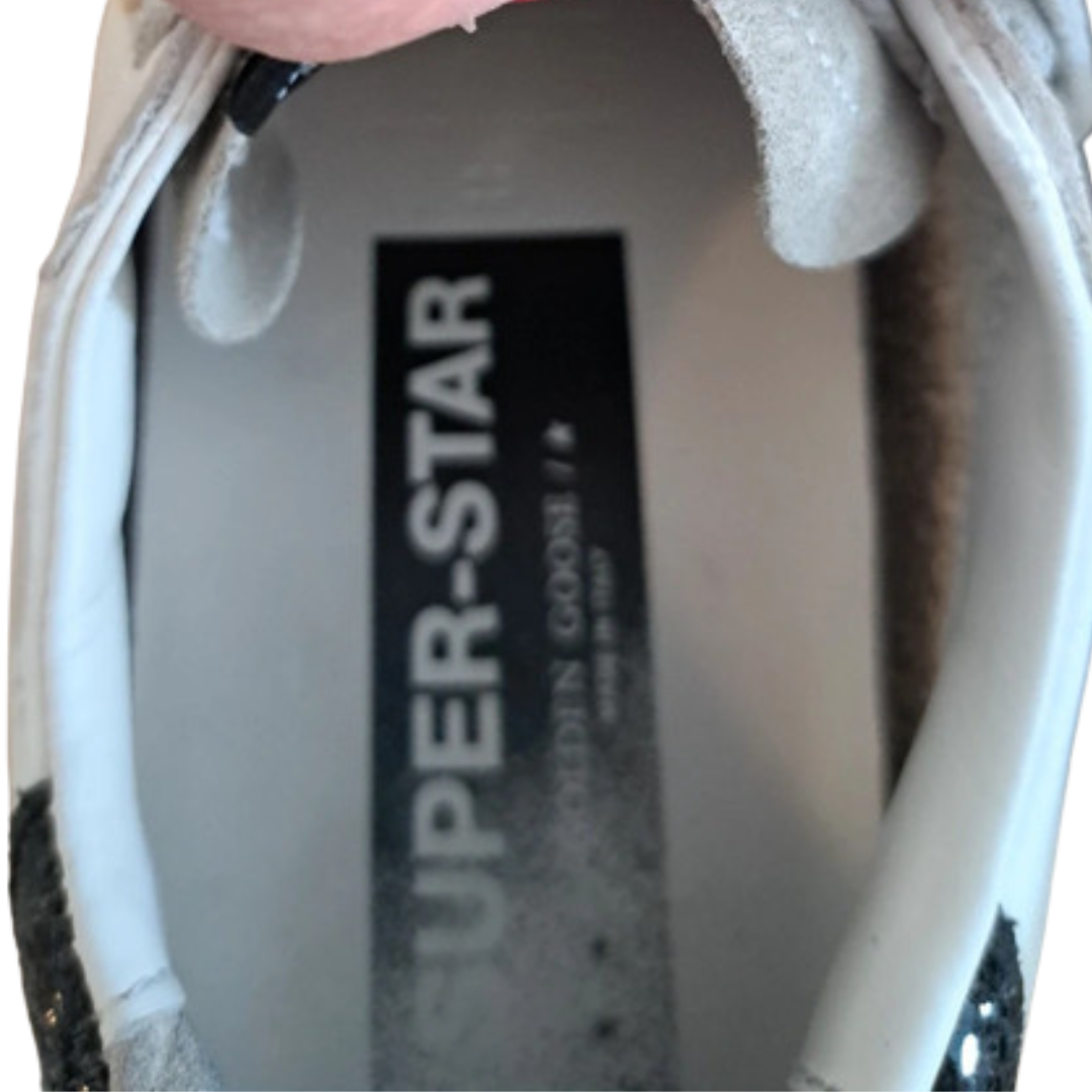 Golden Goose Superstar Sneakers (Black Heel) (Women's)
