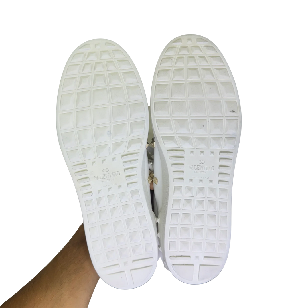 Valentino Garavani Rockstud Open Sneakers (White)
