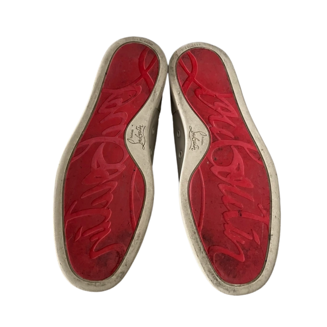 Christian Louboutin Louis Junior Spike Sneakers (Cream)