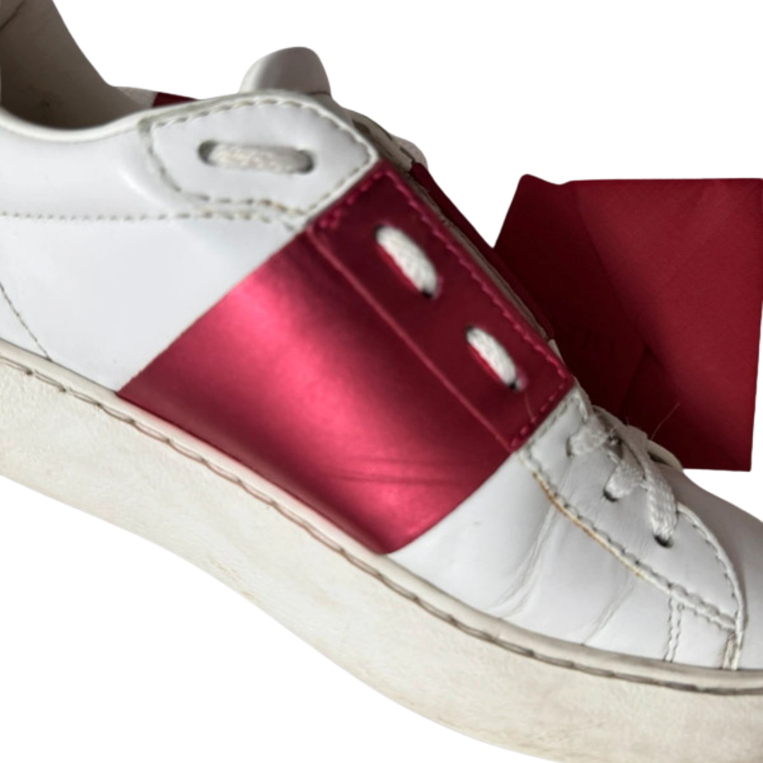 Valentino Garavani Open Sneakers (White Red) (Womens)