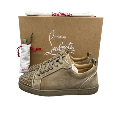Christian Louboutin Louis Junior Spike Sneakers (Beige)