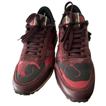 Valentino Camoflage Rockrunner Sneakers (Red)