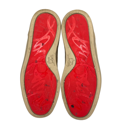 Christian Louboutin Louis Junior Spike Sneakers (Beige)