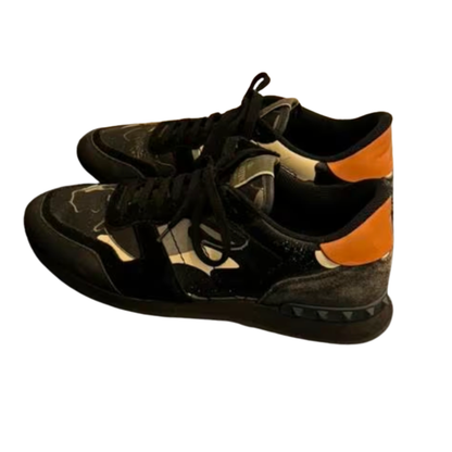 Valentino Camoflage Rockrunner Sneakers (Blue &amp; Orange)