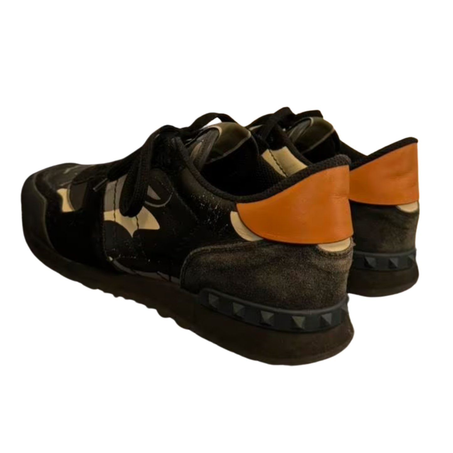 Valentino Camoflage Rockrunner Sneakers (Blue &amp; Orange)