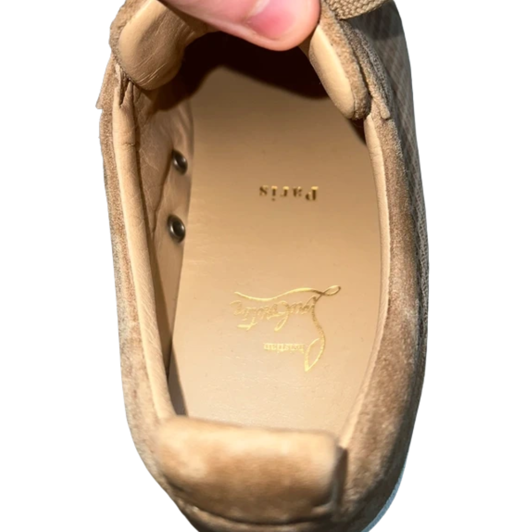 Christian Louboutin Louis Junior Spike Sneakers (Beige)