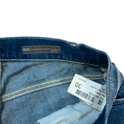 Dondup Mius Distressed Slim Fit Jeans (Navy)