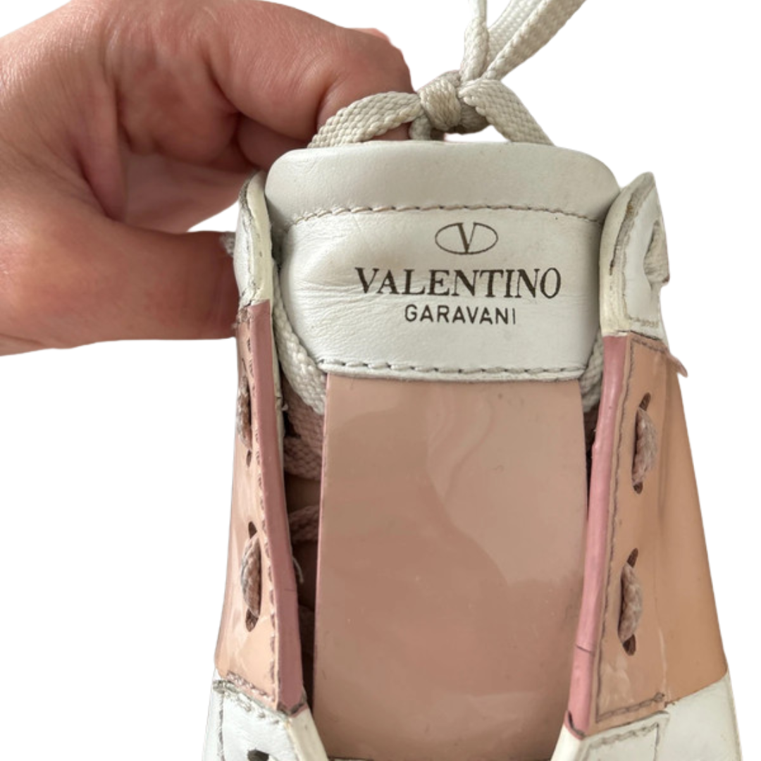 Valentino Garavani Open Sneakers (White Pink) (Womens)