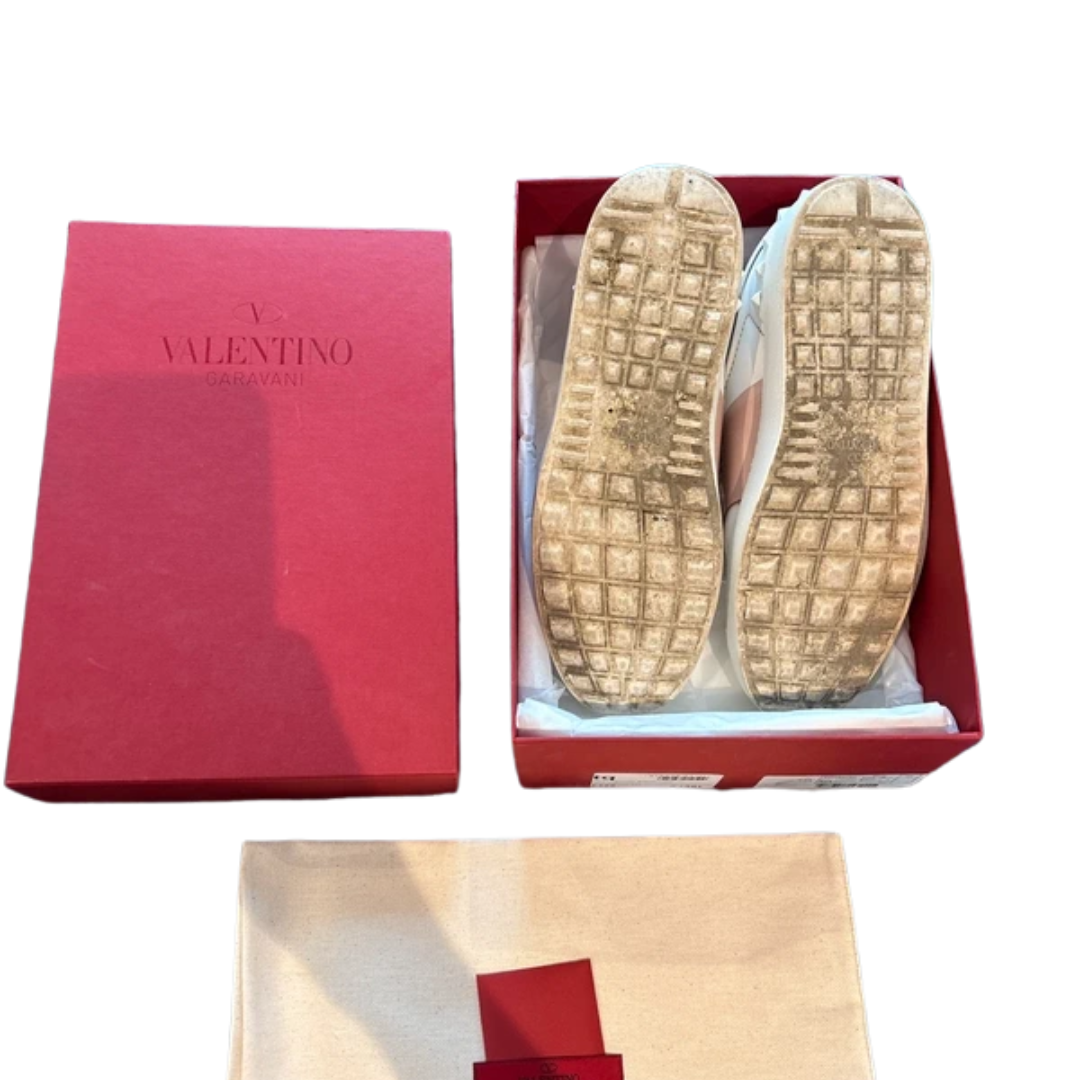 Valentino Garavani Open Sneakers (White Gold) (Women's)