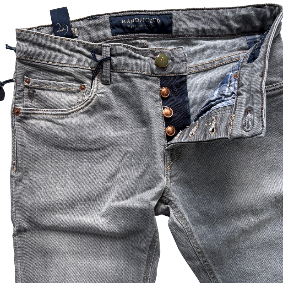Handpicked Orvieto Slim Fit Jeans (Grey) (New)